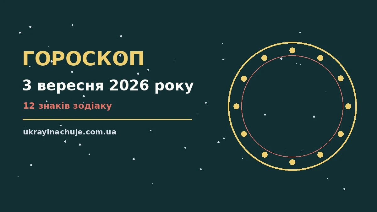Гороскоп на 3 вересня 2026 року: детальний прогноз дня про можливості й обережність